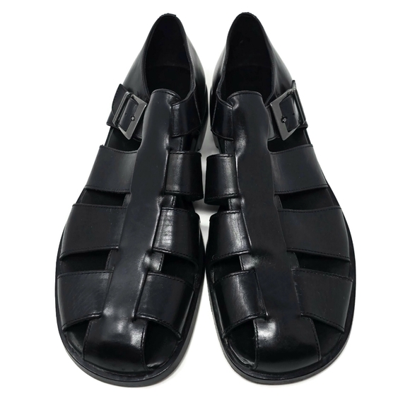 Men\'s Black Leather Sandals main image 4